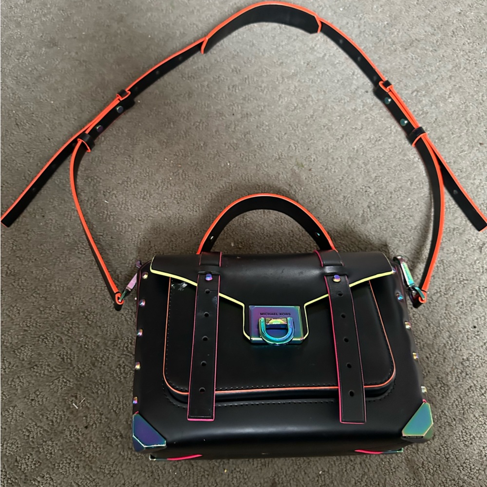 Cool Michael Kors neon handbag, used